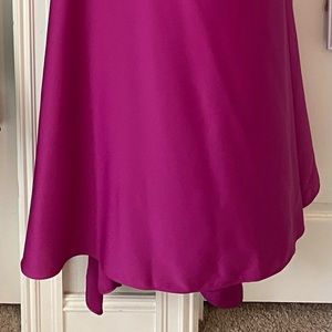 Strapless purple prom dress